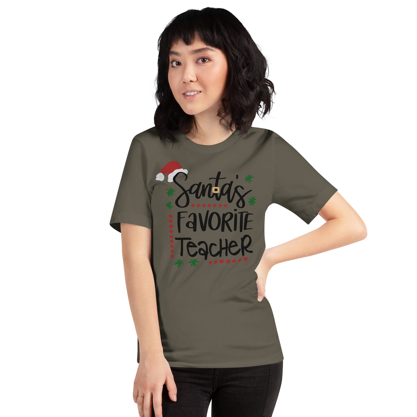 Santa's Favorite Teacher t-shirt Unisex