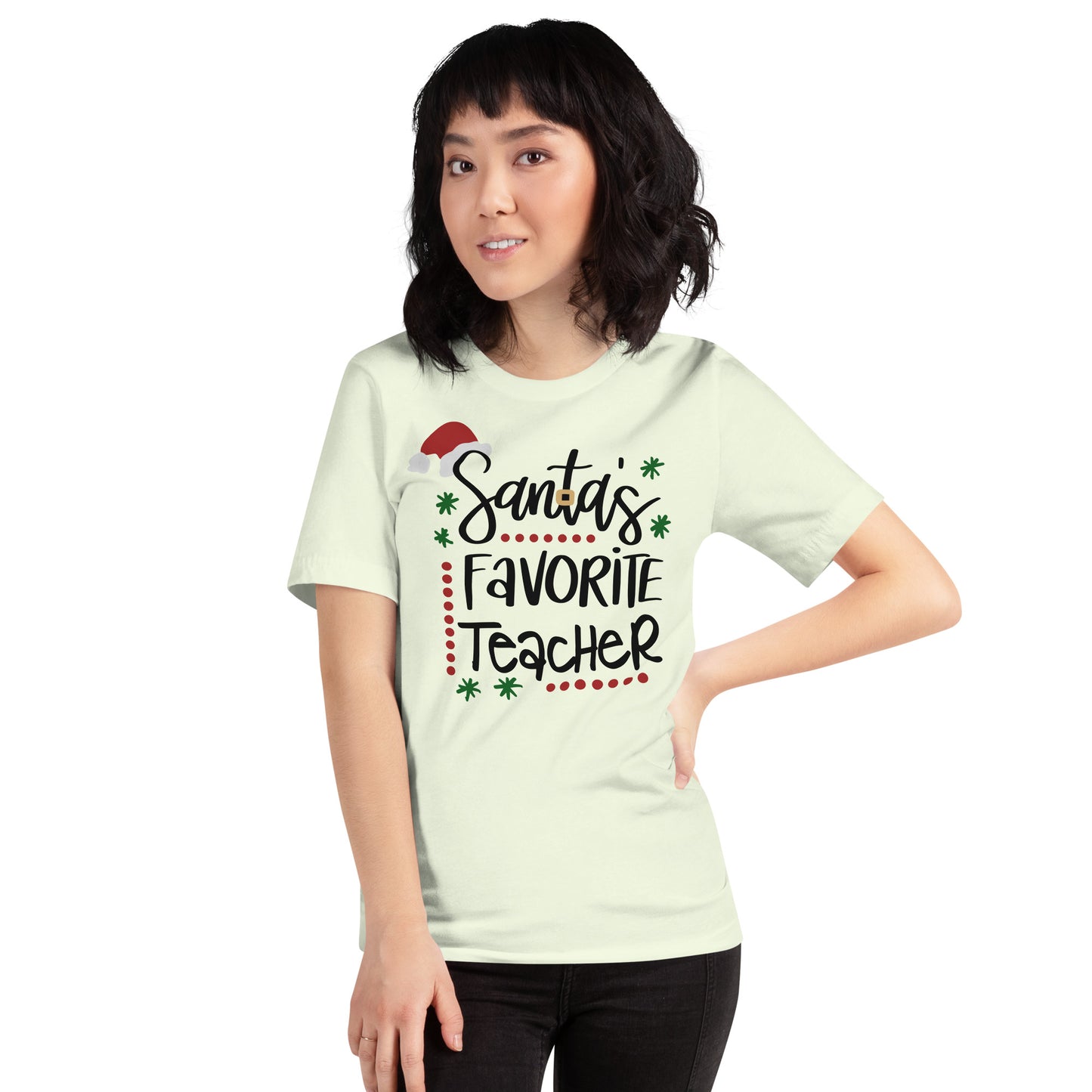 Santa's Favorite Teacher t-shirt Unisex