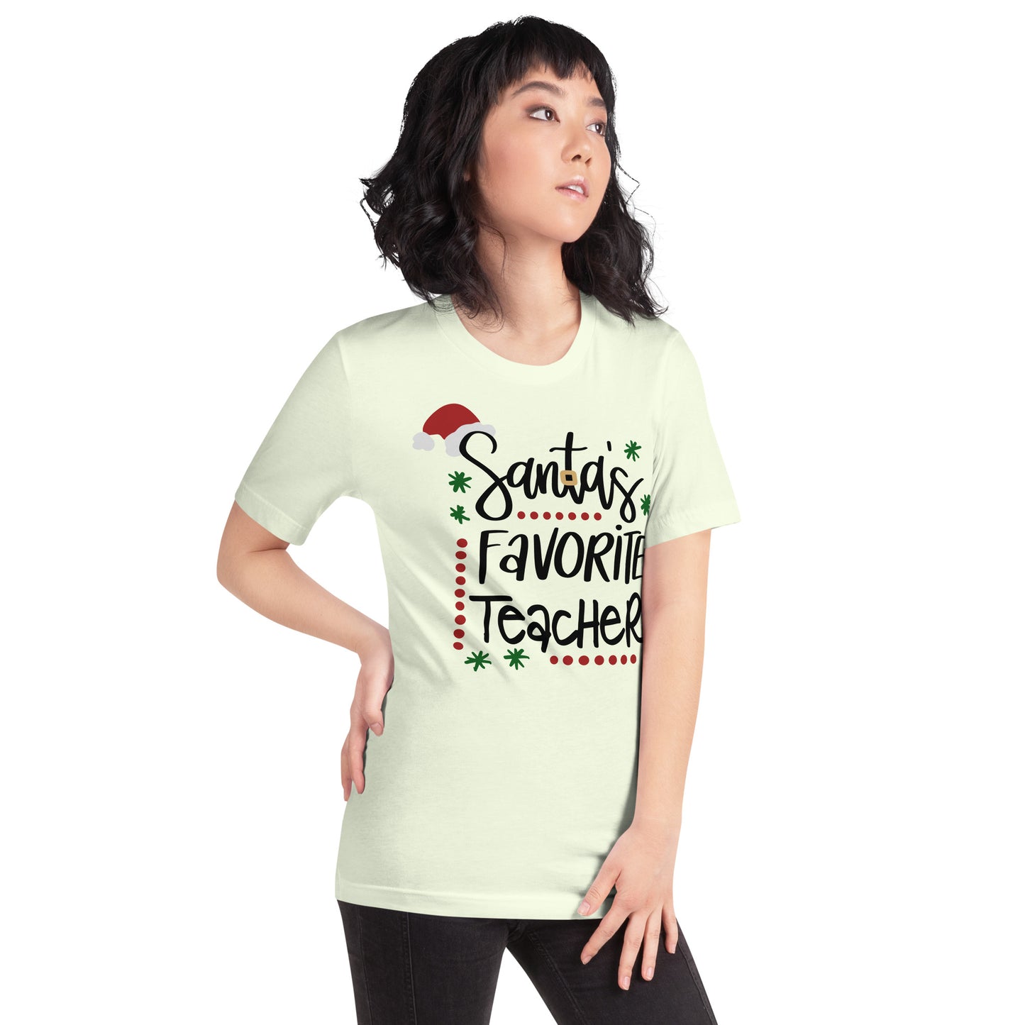 Santa's Favorite Teacher t-shirt Unisex