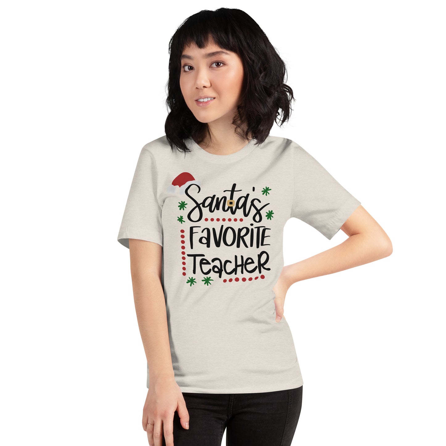 Santa's Favorite Teacher t-shirt Unisex