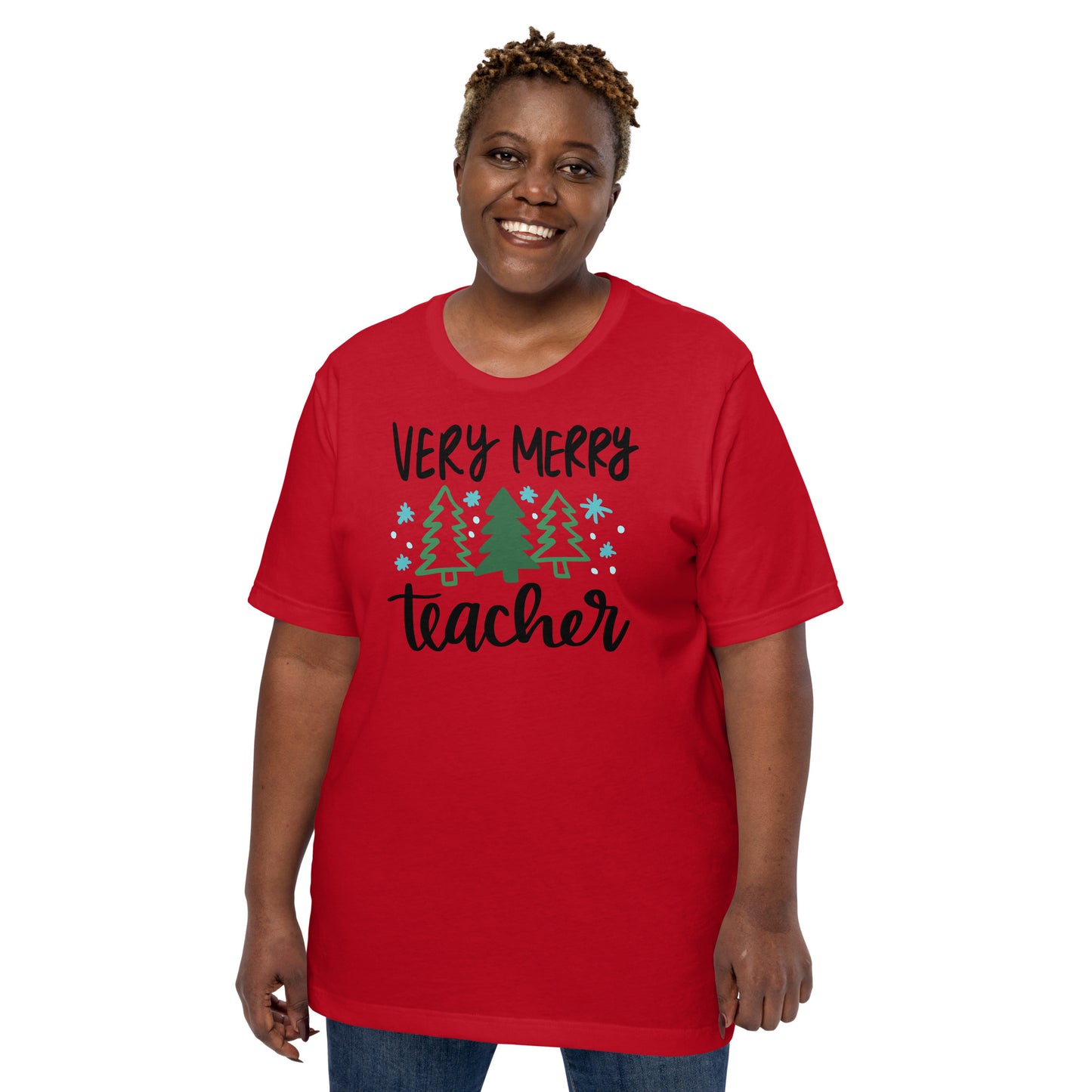 Very Merry Teacher t-shirt unisex